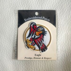 'Eagle Defending' 2.5" Embroidered Patch Indigenous Design by Douglas LaFortune
